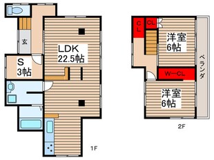 松戸市五香南1丁目戸建の物件間取画像